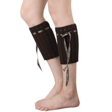 Women Boots Soft Warm Knitted Tie Leg Warmers Socks Women Solid Boot Cuffs Cover Calentadores Piernas Mujer IMY66