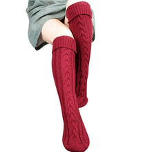 Women Foot Knitted Thigh High Stockings Woolen Yarn Over Knee High Stockings Sexy Thick Stockings ings For Women IMY66