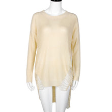 Women Girls Knitted Sweater Dress Hole Long Sleeve BodyCon Party Sweater Mini Dress Vestidos femininos IMY66