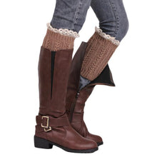 Women Leg Warmers Knitted Socks Leg Warmers Boot Keep Warm Lace Short Socks leg warmers for women boot cuff IMY66