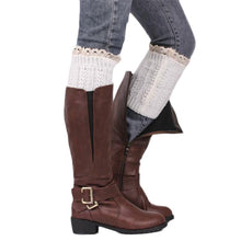 Women Leg Warmers Knitted Socks Leg Warmers Boot Keep Warm Lace Short Socks leg warmers for women boot cuff IMY66