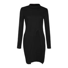 Women Long Sleeve Knitted Sweater Sexy Open Fork O Neck Sweater Jumper Tops Knitwear Dress Pullover pull femme IMY66