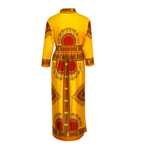 Women African Print Long Dress Ladies Sexy Maxi Dresses Casual Straight Long Sleeve Dresses vestidos femininos IMY66