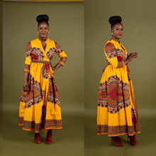 Women African Print Long Dress Ladies Sexy Maxi Dresses Casual Straight Long Sleeve Dresses vestidos femininos IMY66