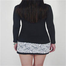 Women Lace Splice Dresses Sexy long Sleeve Sheath Party Mini Dress Casual Dress vestidos femininos IMY66