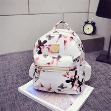 Women Backpack Causal Floral Printing PU Leather Backpacks For Girls,mochila feminina IMY66