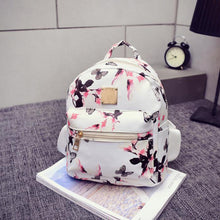 Women Backpack Causal Floral Printing PU Leather Backpacks For Girls,mochila feminina IMY66