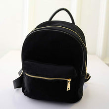 Women Bag Gold Velvet Backpack Schoolbag Shoulder College Wind Retro British Travel Bag bolsa feminina IMY66