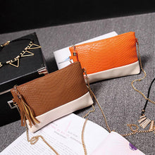 Women Bag Handbag PU Leather Patchwork Shoulder Zipper Tassel Bags Tote Messenger Crossbody Bag Purse bolsas femininas IMY66