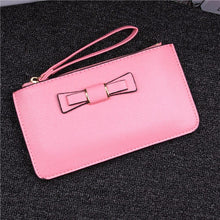 Women Bag Lady Long Wallets Bow Card Cash Receipt Holder Purse Female PU Leather Purse Clutch Handbag Carteira Feminina IMY66