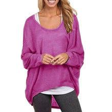 Women Batwing Sleeve Loose Knitted Sweater Pullover Casual Long Sleeve Tops Knitwear Pull Femme Jumper IMY66