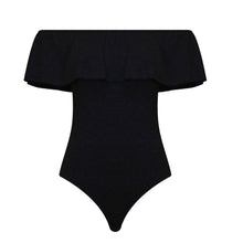 Women Bodysuit Rompers Bardot Off Shoulder Sleeveless Frill Solid Bodysuit Leotard Tops Basic Bodysuit macacao feminino IMY66
