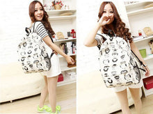 Women Canvas Travel Satchel Shoulder Bag Backpack School Rucksack Owl IMY66