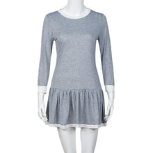 Women Casual Dress Ladies Round Neck Long Sleeve Short s Mini Dress vestidos femininos IMY66