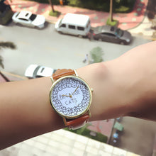 Women Casual Dress Watch Ladies Lovely Because Cats Printed PU Leather Band Quartz Wrist Watch relogio feminino IMY66
