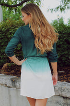 Women Casual Dresses Sexy Slim Gradient Printing Pocket Long Sleeve T-Shirts Bandage Bodycon Mini Dress vestido IMY66