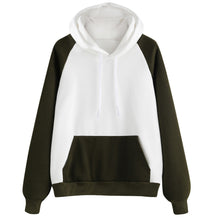 Women Casual Hoodie Sweatshirt T-Shirts Patchwork Color Long Sleeve Hooded Pullover camisas feminina camisetas y tops IMY66