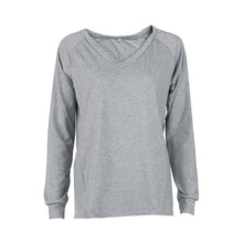 Women Casual Long Sleeve T-Shirt Solid V-Neck Sweatshirt Tops Tee Shirt camisetas y tops Blusas Femininas IMY66