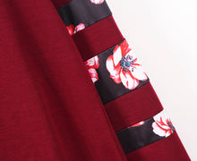 Women Casual Long Sleeve T-Shirts Long Sleeve Cotton Button Floral Print Splice Pullover T-Shirt Tops camisetas y tops IMY66