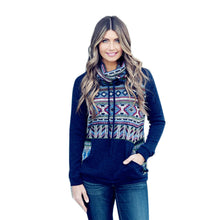 Women Casual Patchwork Sweatshirt Tee Shirts Long Sleeve Printed Kangaroo Pocket Hoodies camisetas y tops IMY66