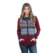 Women Casual Patchwork Sweatshirt Tee Shirts Long Sleeve Printed Kangaroo Pocket Hoodies camisetas y tops IMY66