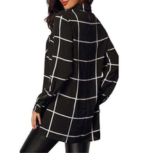 Women Casual Plaid PrinT-Shirt Blouse Long Sleeve Pocket Loose Chiffon Shirts Tops Blusas Femininos IMY66