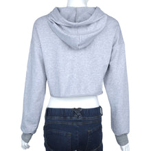 Women Casual Short Hoodie Sweatshirt Jumper Crop Tops Pullover Loose Long Sleeve Hole Tee Shirts femme camisetas y tops IMY66