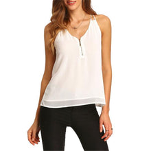 Women Casual Sleeveless Chiffon Blouse Lady Shirts Sexy Condole belt Blouse Women Clothing blusas IMY66