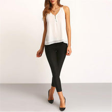 Women Casual Sleeveless Chiffon Blouse Lady Shirts Sexy Condole belt Blouse Women Clothing blusas IMY66