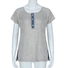 Women Casual T-Shirts Sexy V Neck Loose Cotton Blend Button Tops Tee shirt femme Tops Shirt Camisetas Feminina IMY66