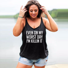 Women Casual Tank Tops Ladies Sexy Letter Print Sleeveless T-Shirt blusas feminino Big Size Black IMY66