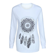 Women Casual Tee Shirts Long Sleeve Feather Printing T-Shirt Tops Tee Shirts femme camisetas y tops IMY66
