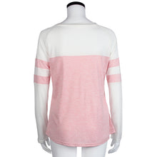 Women Casual Tops V Neck Pullover Long Sleeve Tee Shirts femme Sweatshirts Hoodies Blusas Femininas Pink IMY66