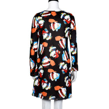 Women Casual Print Swing Dress Ladies Long Sleeve Flared Bodycon Bandage Party Dress Vestidos femininos IMY66