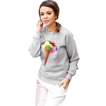 Women Causal Hooded Sweatshirt 3D Ice Cream Print Long Sleeve Shirt Pullovers Tee Shirts Femme camisas feminina IMY66