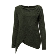 Women Causal Long Sleeve T-Shirt Solid Irregular Loose Cotton Tops Tee Shirts femme camisetas y tops IMY66