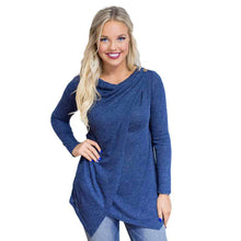 Women Causal Long Sleeve T-Shirt Solid Irregular Loose Cotton Tops Tee Shirts femme camisetas y tops IMY66