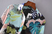 Women Chiffon Blouse Sexy Floral Flower Printing Blouses Long Sleeve Turn-down Collar Loose Shirts Tops blusas femininas IMY66