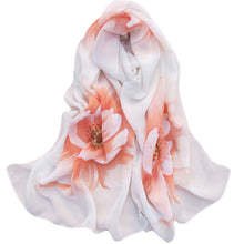 Women Chiffon Scarf Soft Thin Chiffon Silk Scarf Big Flower Printed Silk Scarves Wrap Shawl Scarves Female Size 160*50CM IMY66