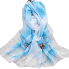 Women Chiffon Scarf Soft Thin Chiffon Silk Scarf Big Flower Printed Silk Scarves Wrap Shawl Scarves Female Size 160*50CM IMY66