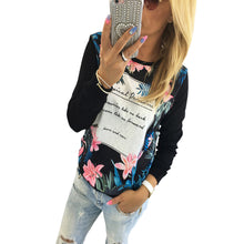 Women Clothes Flower Top Print Sweatshirt Long Sleeve Loose Blouse Women Tops Femme Vetement Femme Roupas IMY66