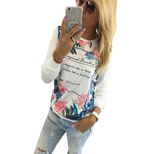 Women Clothes Flower Top Print Sweatshirt Long Sleeve Loose Blouse Women Tops Femme Vetement Femme Roupas IMY66
