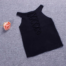 Women Crop Tops Sexy Bandage Bustier Vest Top Sleeveless Blouse Tank Tops Cropped Top For Women IMY66