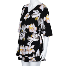 Women Elegant Jumpsuits Floral Print Backless Sexy Club Wear V neck Short Sleeve Plus Size Casual Rompers IMY66