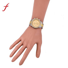 Women Faux Chronograph Quartz Plated Classic Three Eyes Round Ladies Rhinestone Watch woman watches luxury IMY66