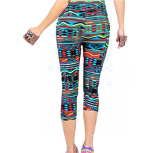 Women Fitness Mid Calf Elastic Pants Leggins Sweatpants Women Printing Legging Jegging IMY66