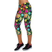 Women Fitness Mid Calf Elastic Pants Leggins Sweatpants Women Printing Legging Jegging IMY66