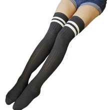 Women Girl Stocking Striped Over Knee Leg Warmer Stocking Cotton Stocking Thigh High Stockings For Student IMY66