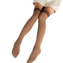Women Girl Stocking Striped Over Knee Leg Warmer Stocking Cotton Stocking Thigh High Stockings For Student IMY66