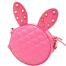 Women Handbag Crossbody Bag Lovely Girl Rabbit Ear Round PU Leather Handbag Rivet Shoulder Messenger Bag IMY66